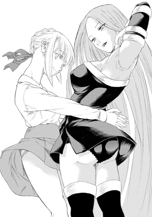 artoria pendragon, saber, and medusa (fate and 1 more) drawn by miharu_(ttt)