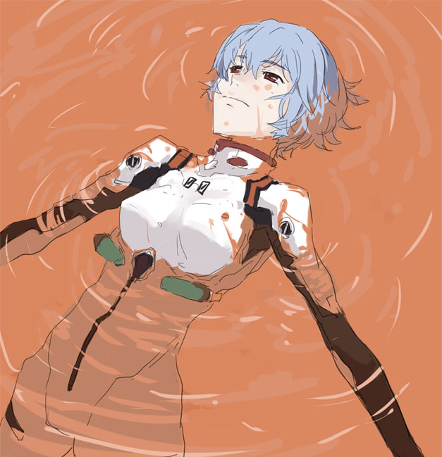 ayanami rei (neon genesis evangelion) drawn by murasaki_hisato