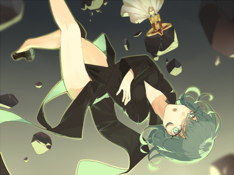 tatsumaki and saitama (one-punch man) drawn by pig_ggul