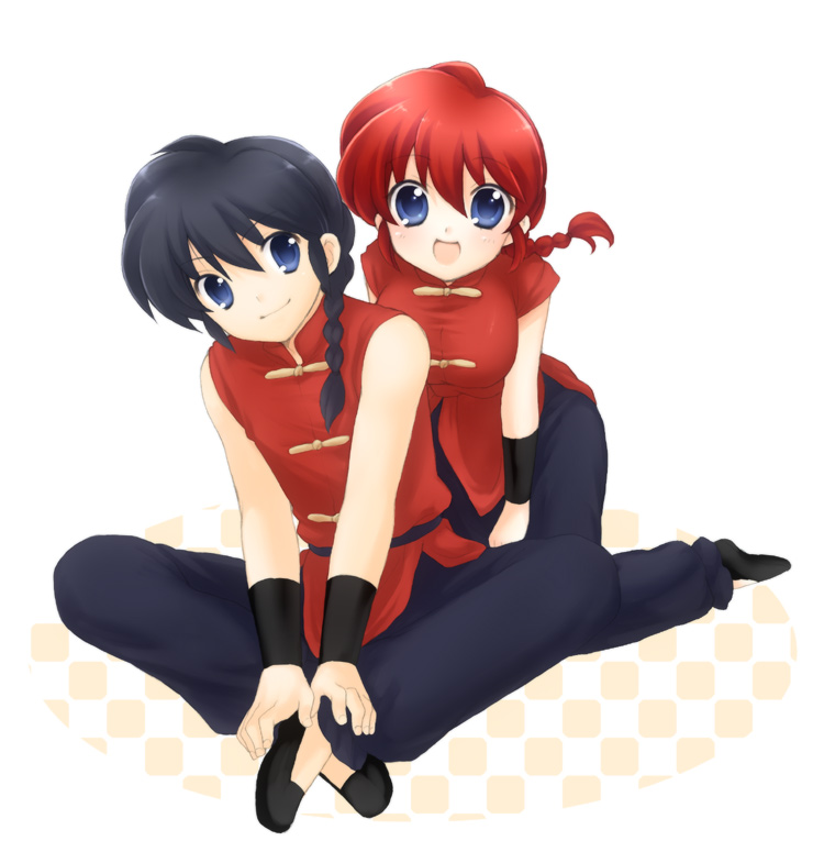 ranma-chan and saotome ranma (ranma 1/2) drawn by usashiro_mani