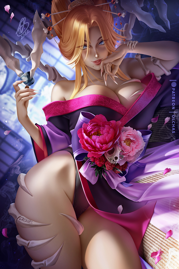 matsumoto rangiku (bleach and 1 more) drawn by olchas