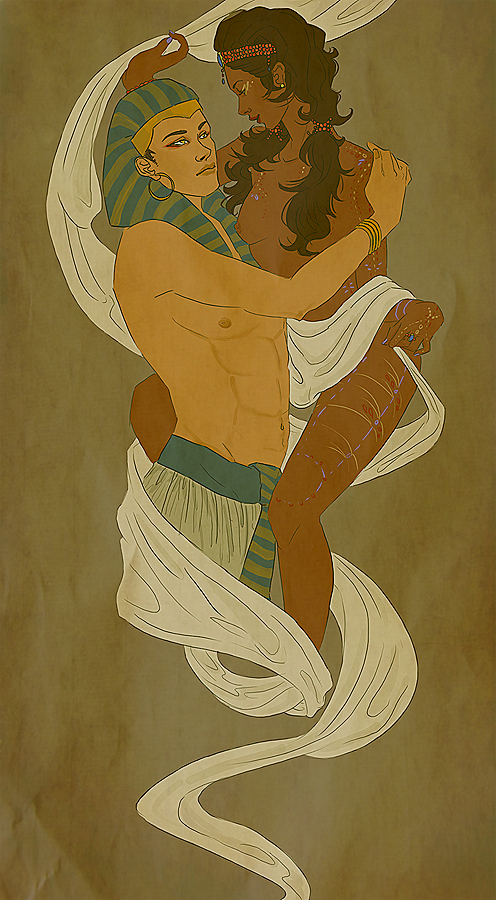 seychelles and egypt (axis powers hetalia) drawn by dressedupalligator
