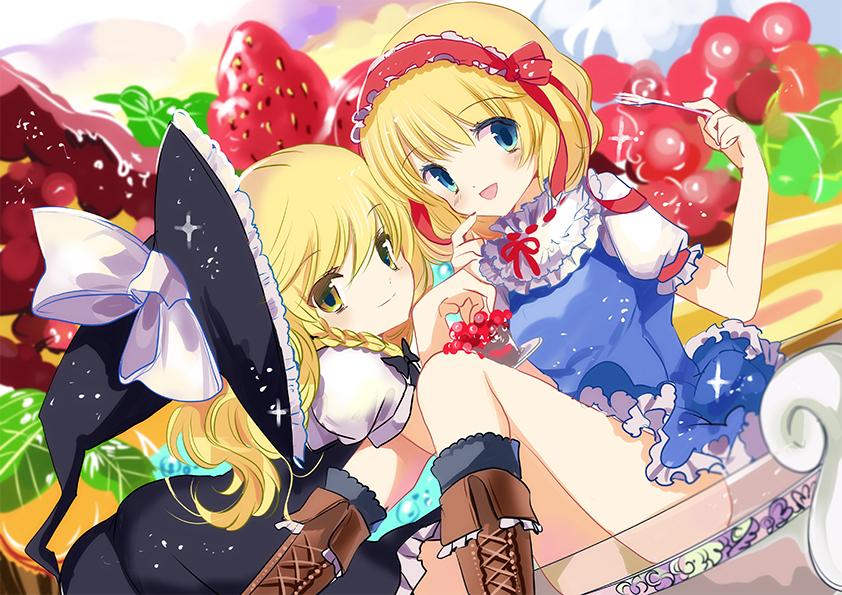 kirisame marisa and alice margatroid (touhou) drawn by cierra_(ra-bit)