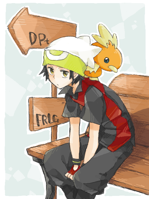 brendan and torchic (pokemon and 2 more) drawn by nagase_(tegaki)