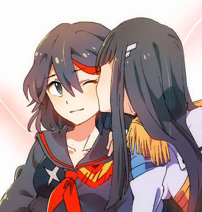 matoi ryuuko, senketsu, kiryuuin satsuki, and junketsu (kill la kill) drawn by kohane_(633975)