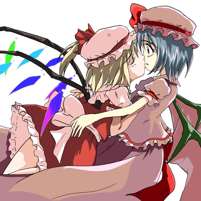remilia scarlet and flandre scarlet (touhou) drawn by shirika
