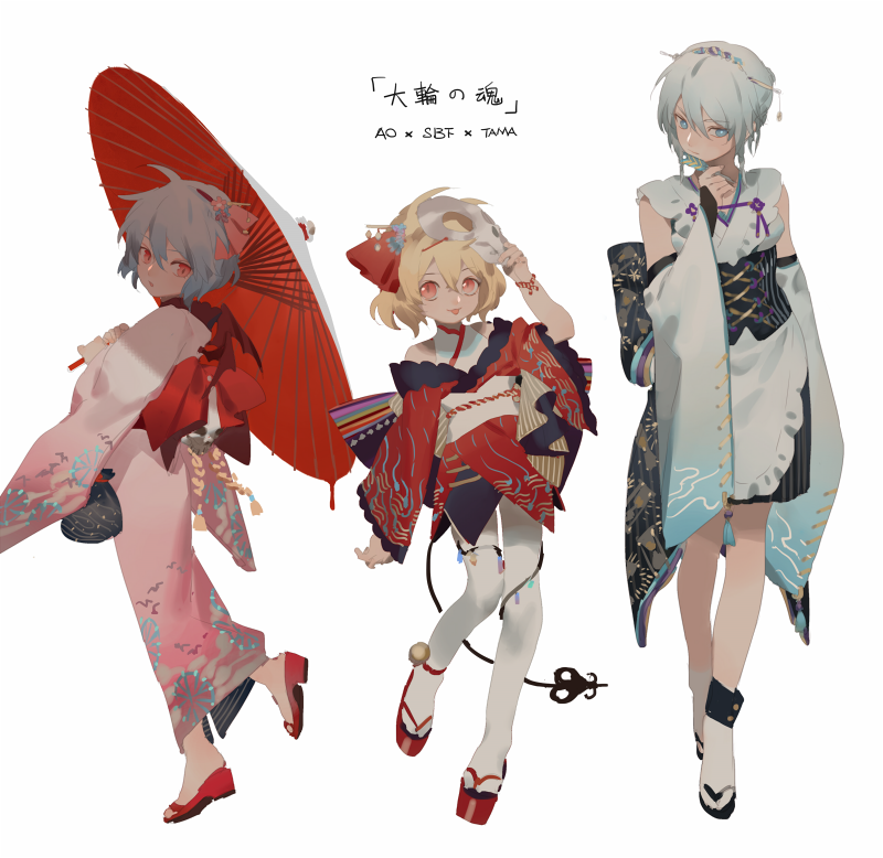 remilia scarlet, flandre scarlet, and izayoi sakuya (touhou) drawn by rei_(sanbonzakura)