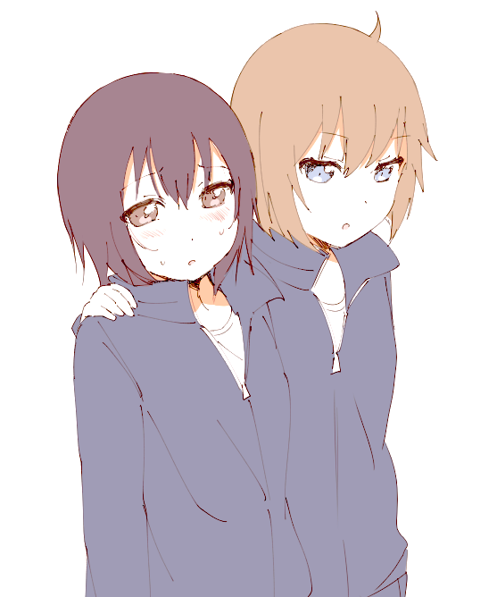 funami yui and minamino tsubasa (yuruyuri) drawn by kamiki_uutarou