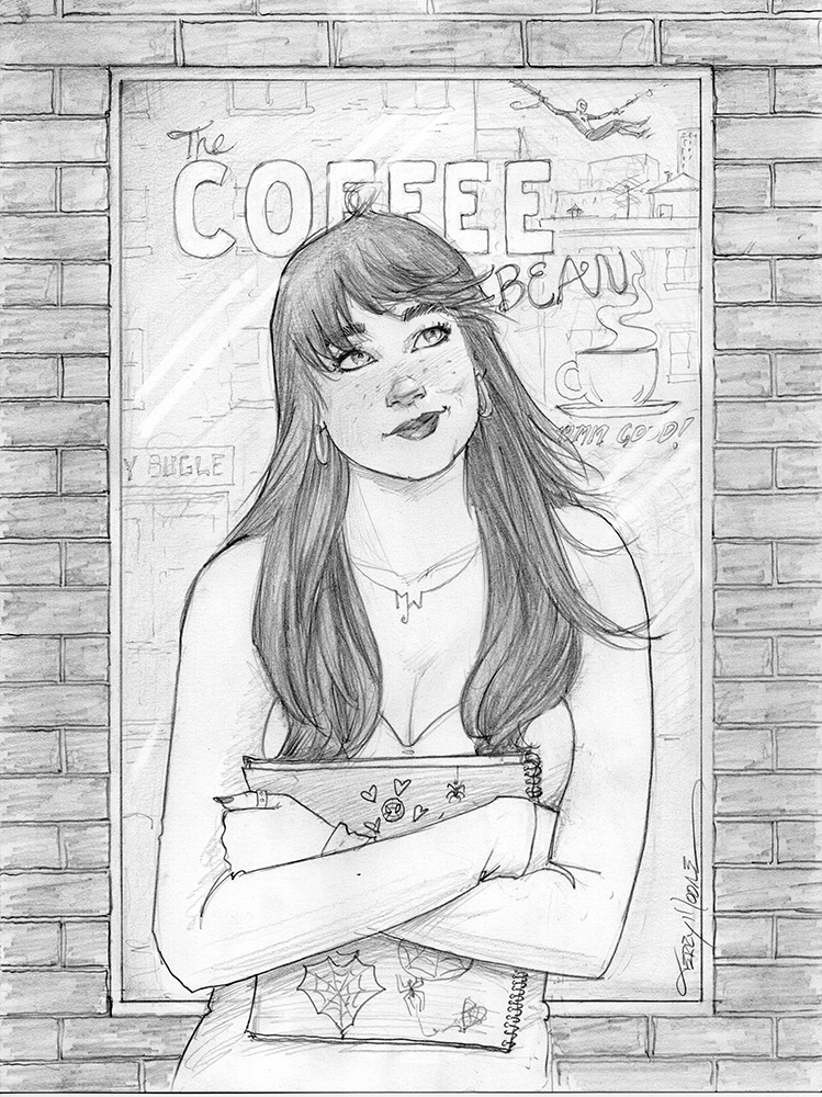 spider-man and mary jane watson (marvel and 1 more) drawn by terrymooreart