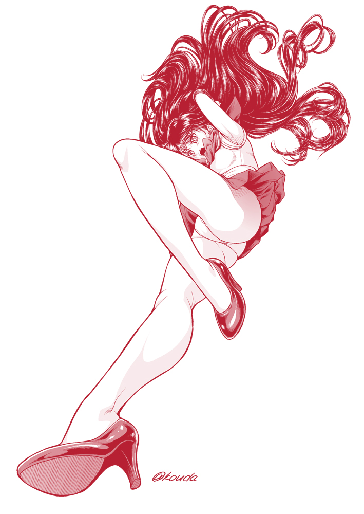 hino rei and sailor mars (bishoujo senshi sailor moon) drawn by kouda_tomohiro