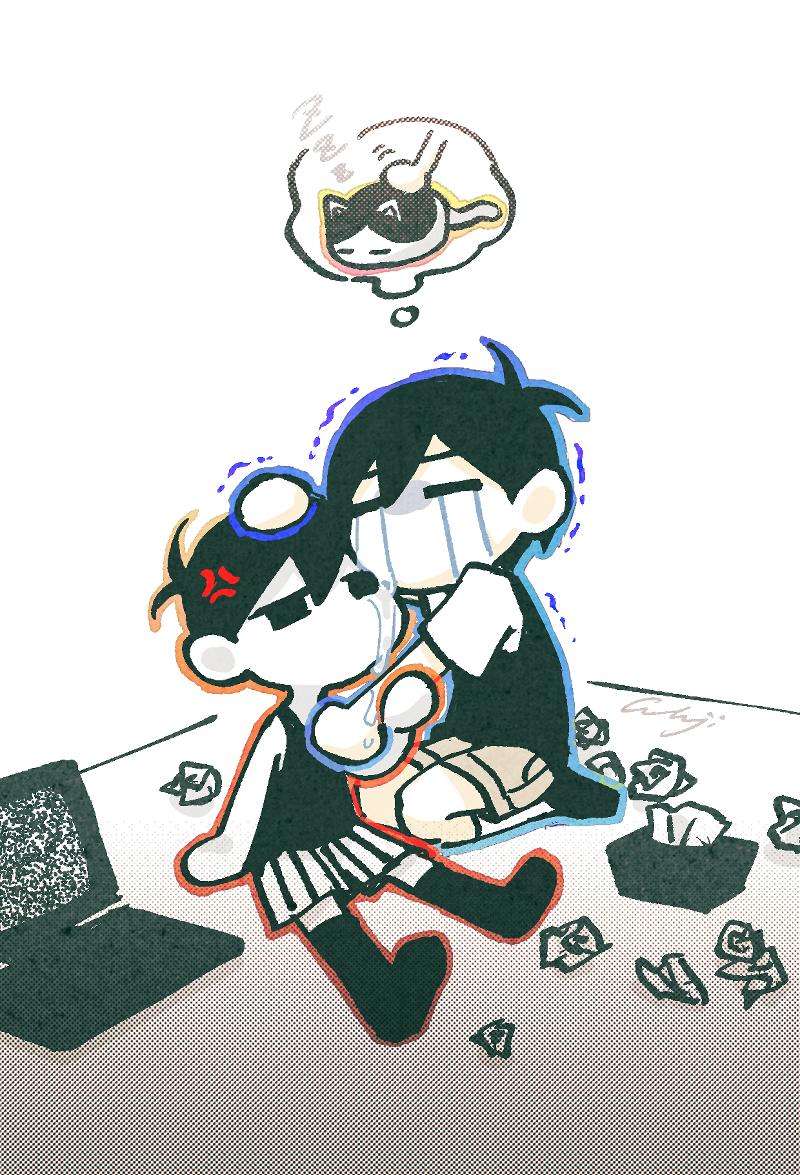 sunny and omori (omori) drawn by colaji_(gnpw7772)