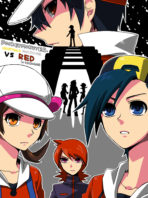 red, ethan, lyra, silver, and pixiv red (pokemon and 1 more)