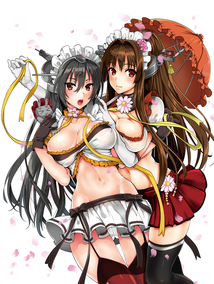 nagato, yamato, and rensouhou-chan (kantai collection) drawn by kojima_saya