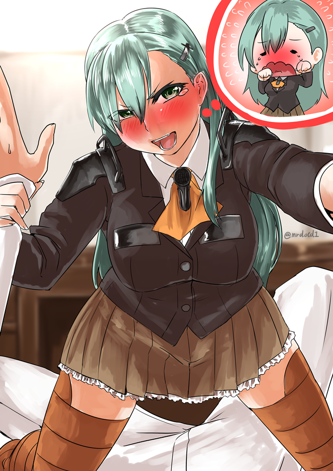 admiral and suzuya (kantai collection) drawn by mrdotd