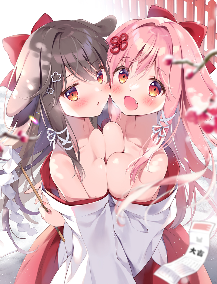 tsukimi and yukimi (original) drawn by pan_(mimi)