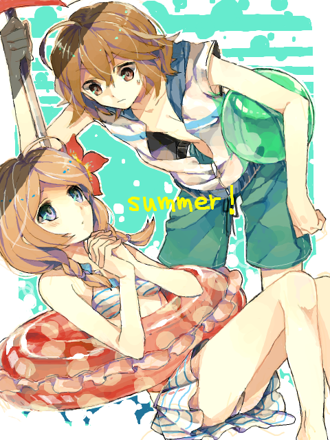 shindou takuto and yamana akane (inazuma eleven go and 1 more) drawn by wonoco0916