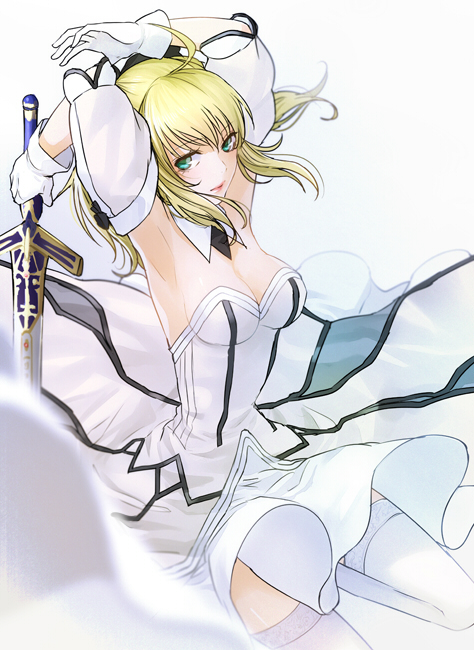 artoria pendragon and saber lily (fate and 1 more) drawn by kanameyura