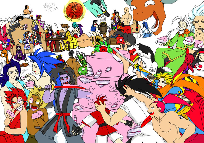 iroha, nakoruru, cham cham, majikina mina, rimururu, and 32 more (samurai spirits)