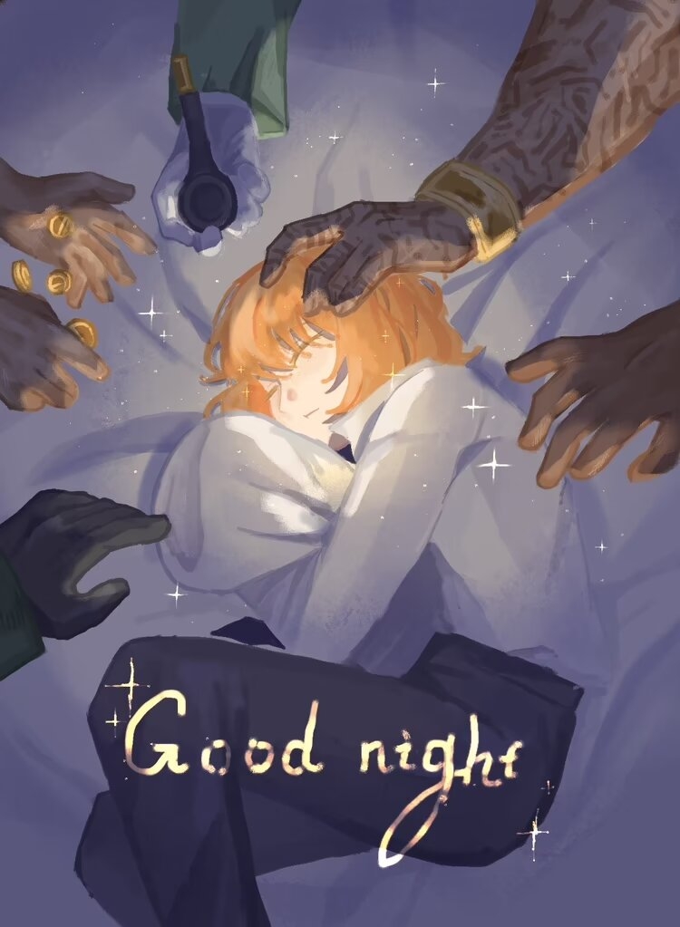 queequeg, ahab, ishmael, starbuck, pip, and 1 more (project moon and 1 more) drawn by mochai65240