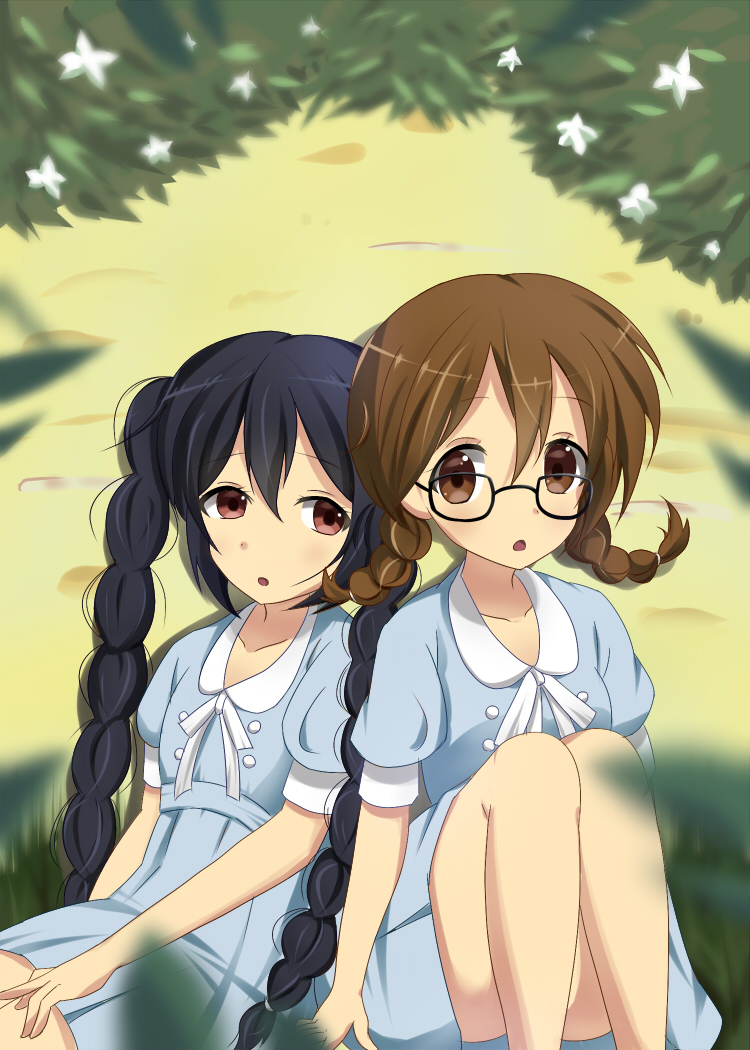 nakano azusa and hirasawa yui (k-on! and 1 more) drawn by shinota