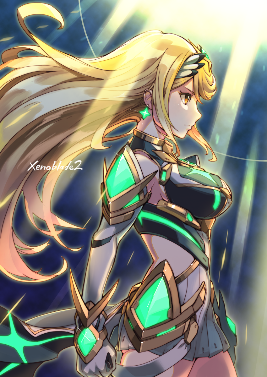 mythra (xenoblade chronicles and 1 more) drawn by tonami_kanji