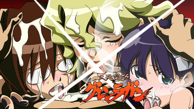 kiyal bachika, kinon bachika, and kiyoh bachika (tengen toppa gurren lagann) drawn by suzu-batsu