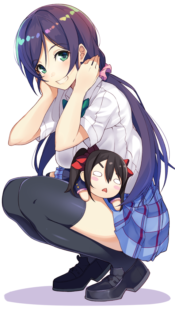 tojo nozomi and yazawa nico (love live! and 1 more) drawn by sukebewe