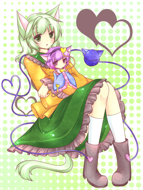 komeiji koishi and komeiji satori (touhou) drawn by kureha_goya