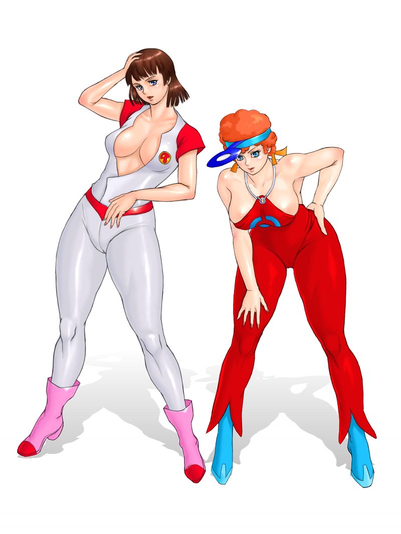 himeguri koyomi and houmu ran (time bokan and 2 more) drawn by zen_and_retro