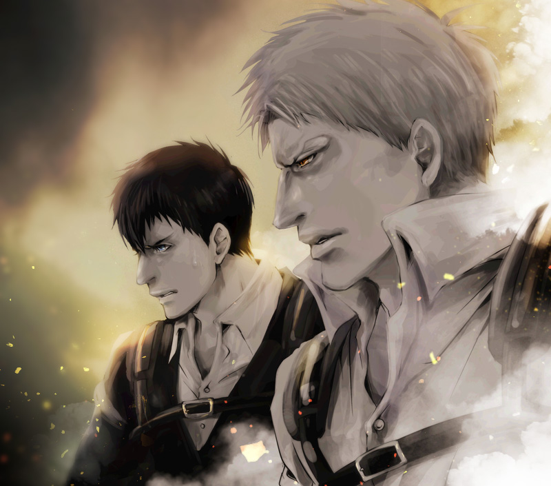 reiner braun and bertolt hoover (shingeki no kyojin) drawn by yumi_(soak1111)