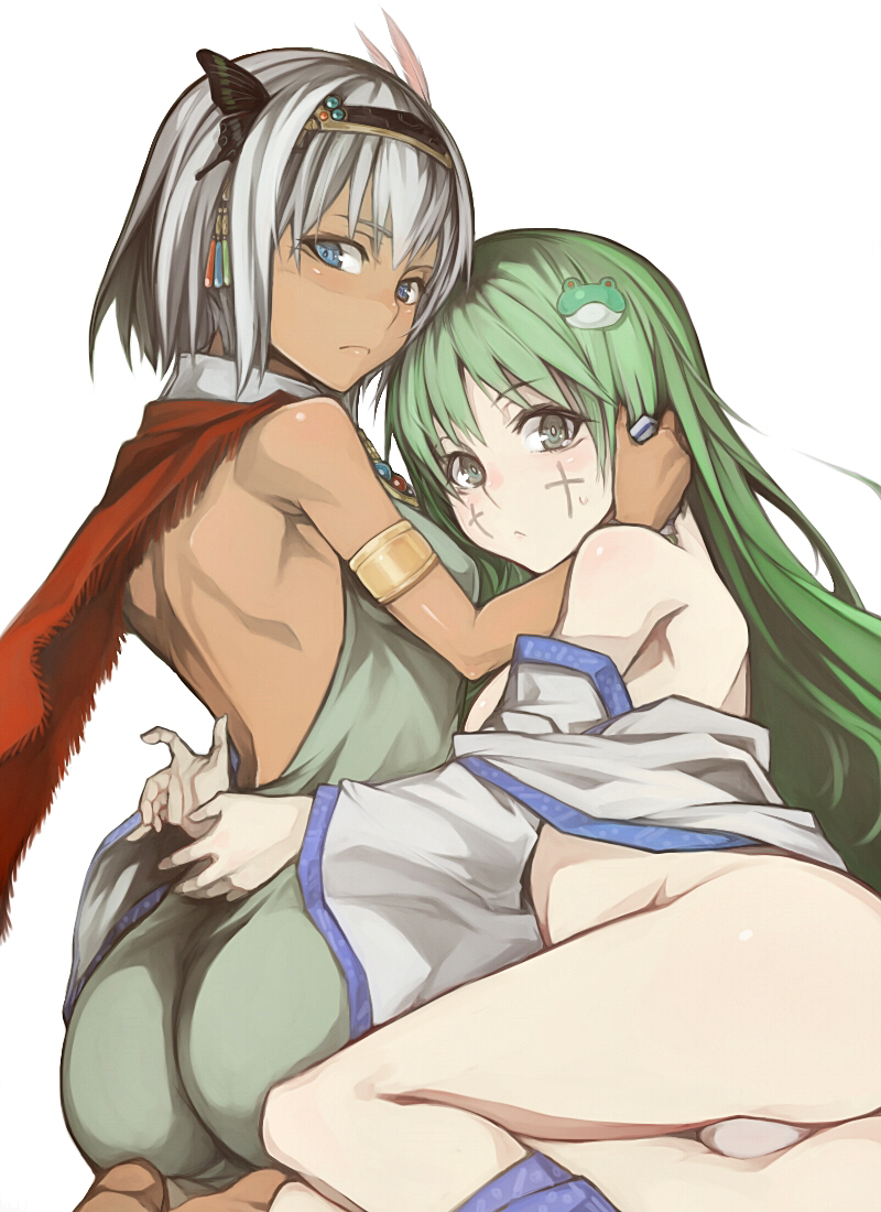 kochiya sanae, konpaku youmu, paseri, and asatsuki (touhou and 1 more) drawn by nuppehofu_(nibuta)