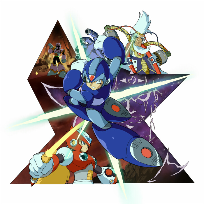 zero, x, vile, and dr. doppler (mega man and 3 more) drawn by may_(nicoseiga_32709921)