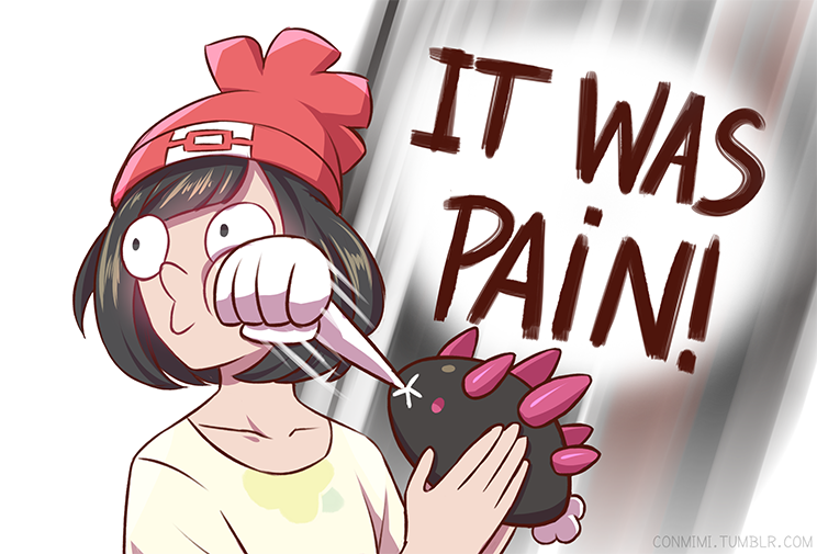 selene and pyukumuku (pokemon and 2 more) drawn by conmimi
