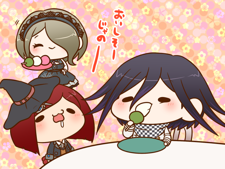 oma kokichi, yumeno himiko, and tojo kirumi (danganronpa and 1 more) drawn by yumaru_(marumarumaru)