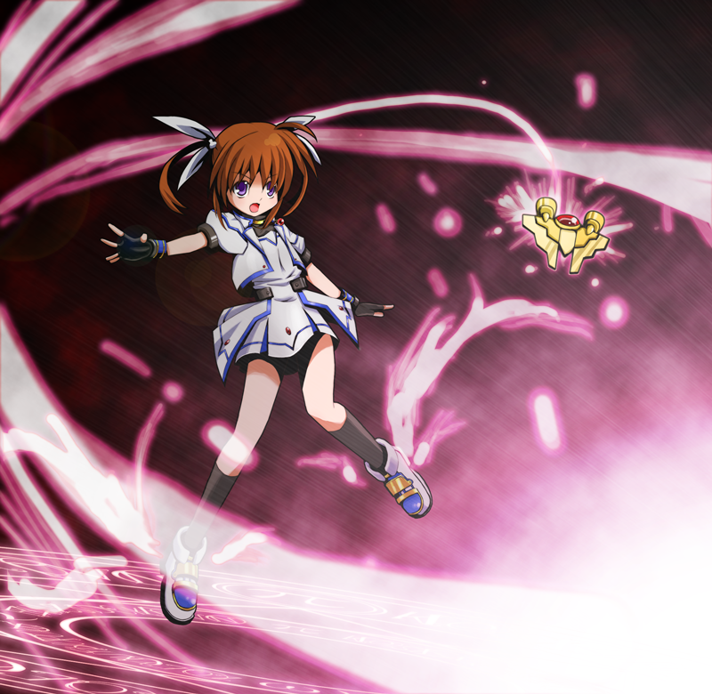 takamachi nanoha and raising heart (lyrical nanoha and 3 more) drawn by totsuki_tooka