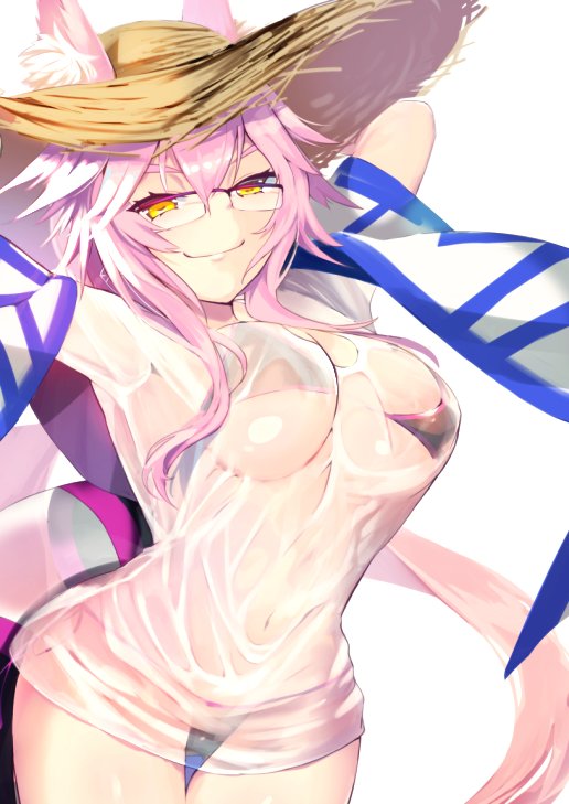tamamo, tamamo no mae, and koyanskaya (fate and 1 more) drawn by p_answer