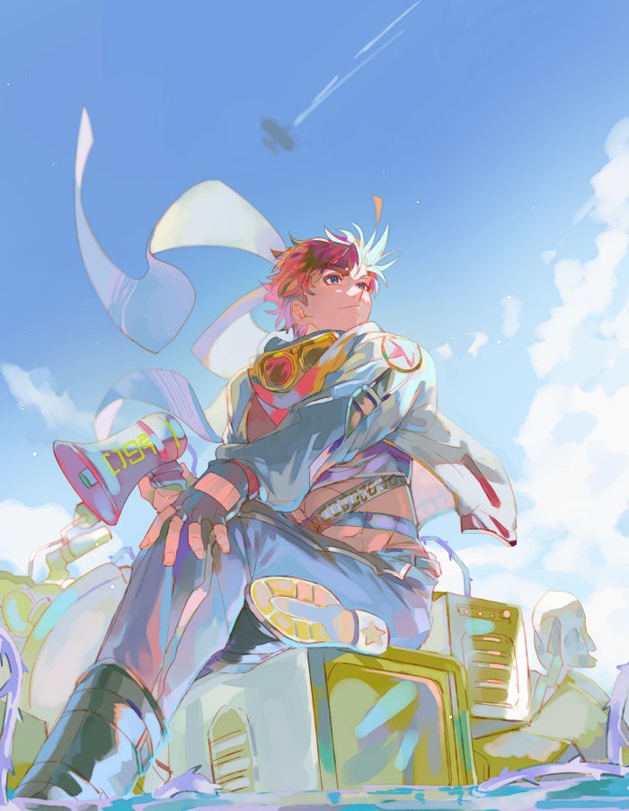 joseph joestar and hermit purple (jojo no kimyou na bouken and 1 more) drawn by senzzang