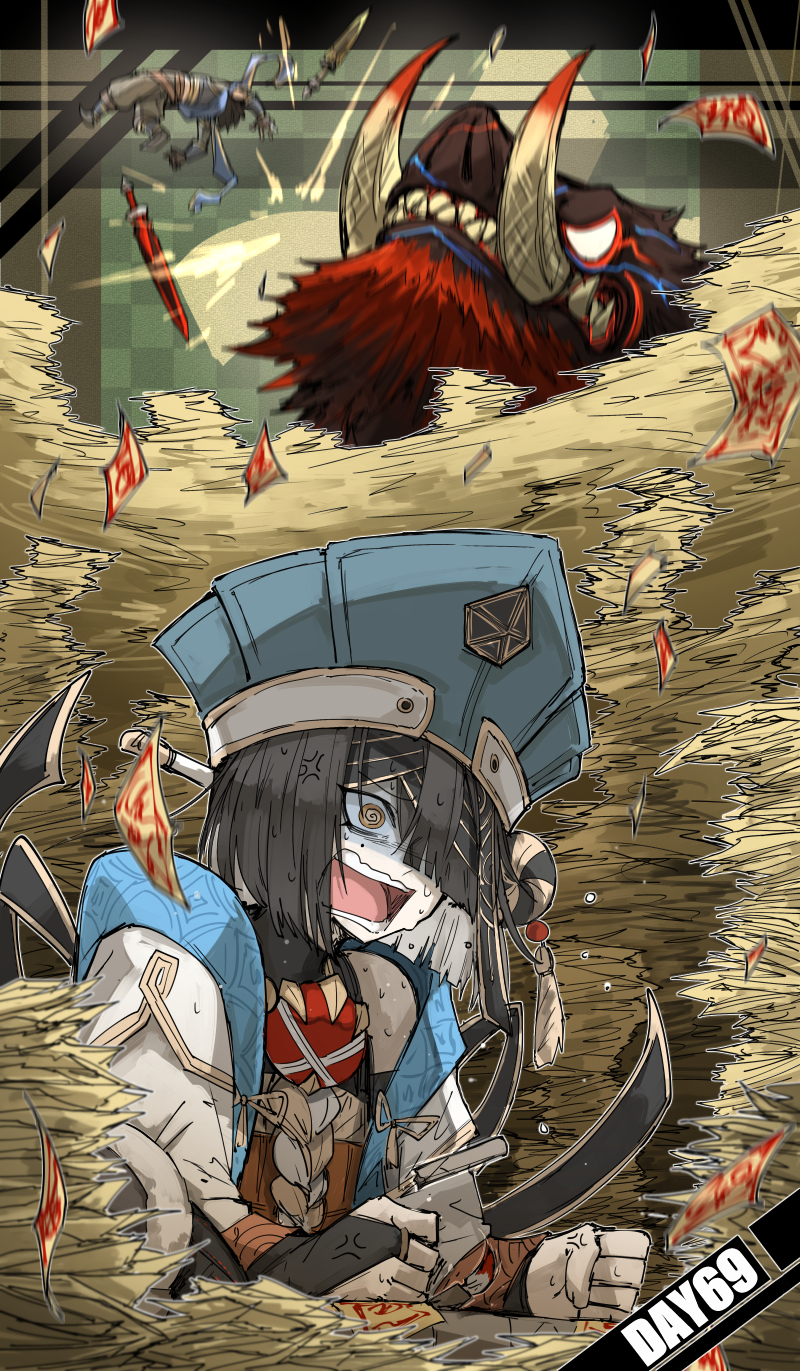diarmuid ua duibhne, xu fu, and demon boar (fate and 1 more) drawn by kankan33333