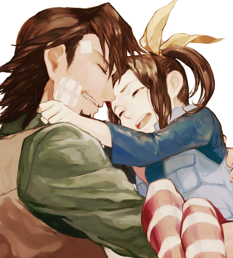 kaburagi t. kotetsu and kaburagi kaede (tiger & bunny) drawn by yaku_(ziroken)