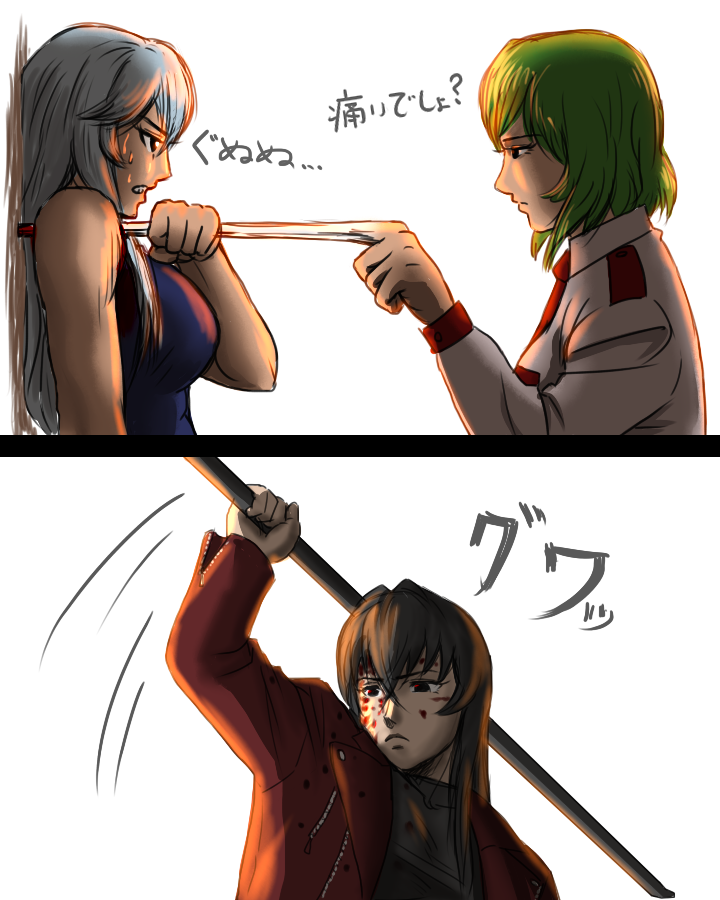 kazami yuuka, kamishirasawa keine, sendai hakurei no miko, and t-1000 (original and 4 more) drawn by taikyoku_tsurugi