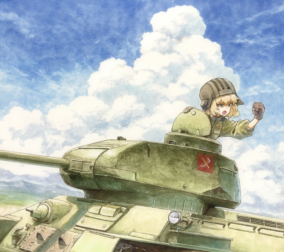 Берг танкистка читать. Катюша и танк т34. Girls und Panzer т-34. Танк т 34 85 girls und Panzer.
