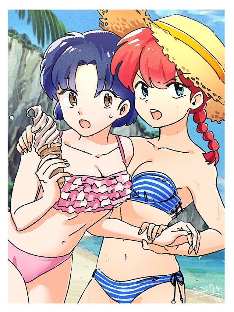 ranma-chan and tendou akane (ranma 1/2) drawn by kamekame_087