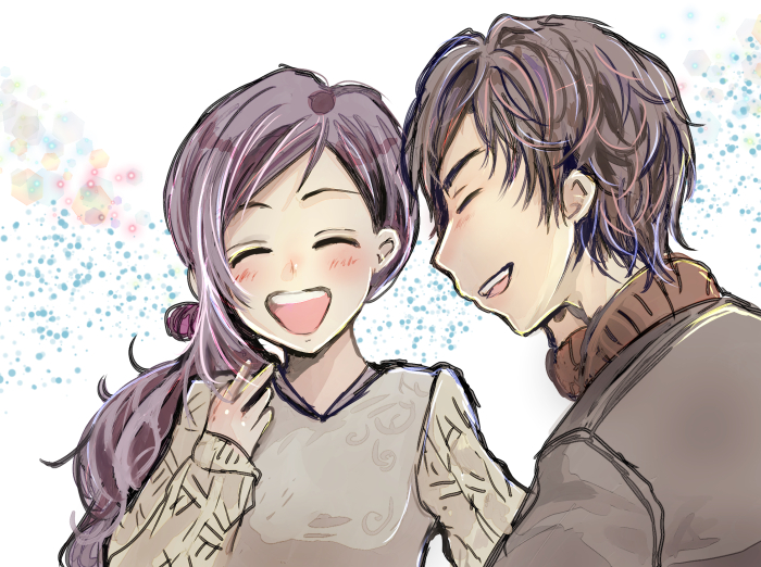 kurashiki akane and junpei (kyokugen dasshutsu and 1 more) drawn by koumu_rio