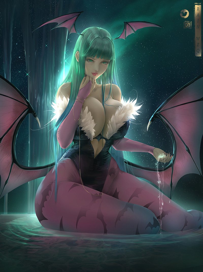 morrigan aensland (darkstalkers) drawn by rain_wzq