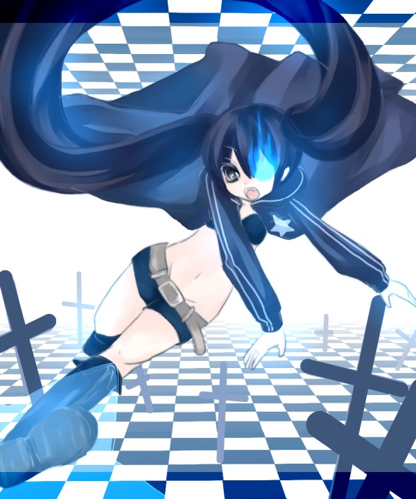 black rock shooter (black rock shooter) drawn by yuki_shirorin