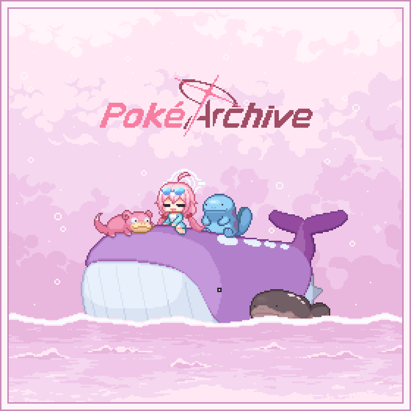 hoshino, clodsire, quagsire, slowpoke, and wailord (blue archive and 1 more) drawn by redforge