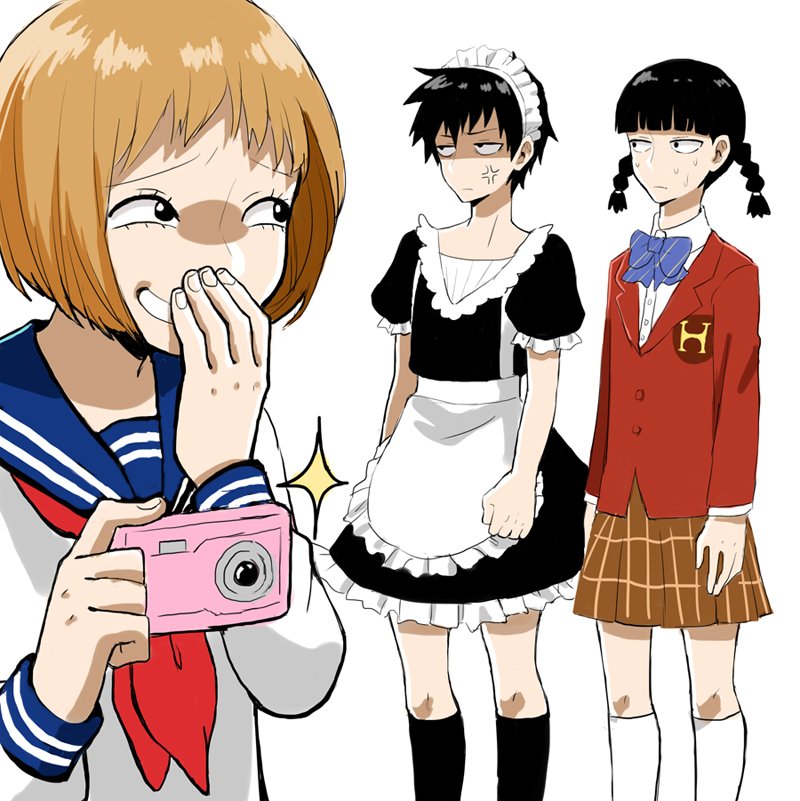 kageyama shigeo, kageyama ritsu, and mezato ichi (mob psycho 100) drawn by monotsuki