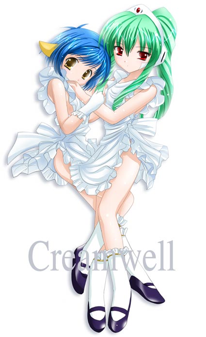 mint blancmanche and vanilla h (galaxy angel) drawn by namamo_nanase