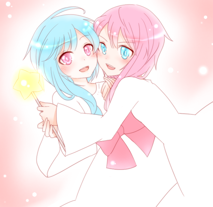 white sister ram and white sister rom (neptune and 1 more) drawn by necota116