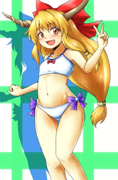 ibuki suika (touhou) drawn by d-m_(dii_emu)